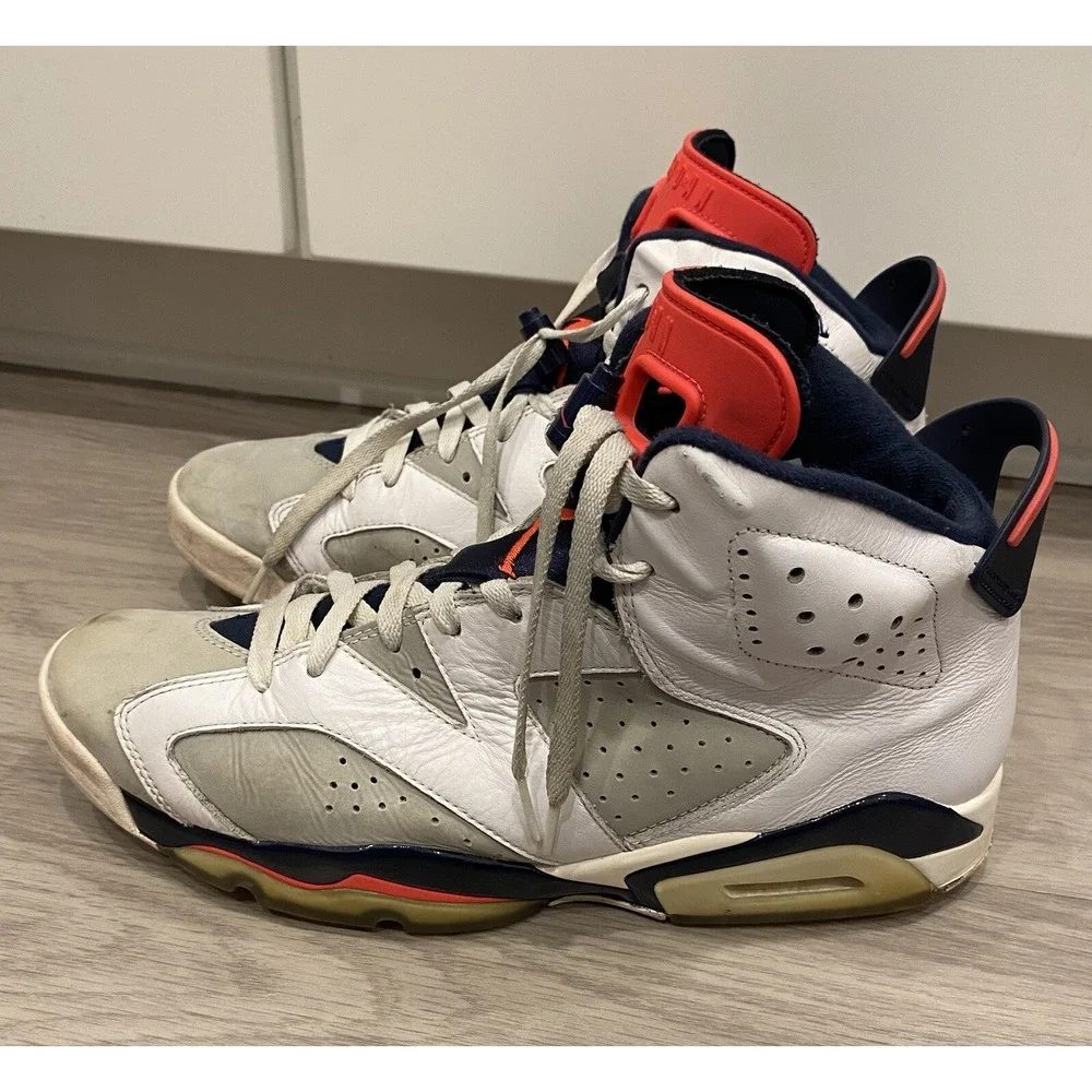 Nike  Air Jordan 6 Size 12‎ Mens Retro Tinker size 12 384664-104 White Gray
